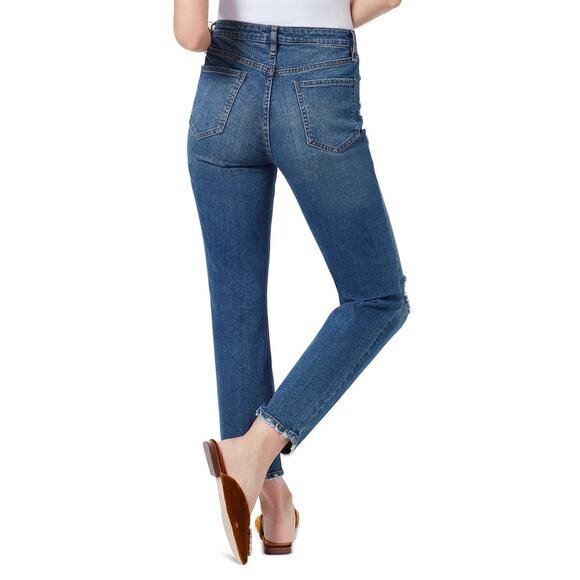 NEW Sam Edelman High Rise Slim Straight Jeans in Shoreline - Size 32 - Picture 2 of 8